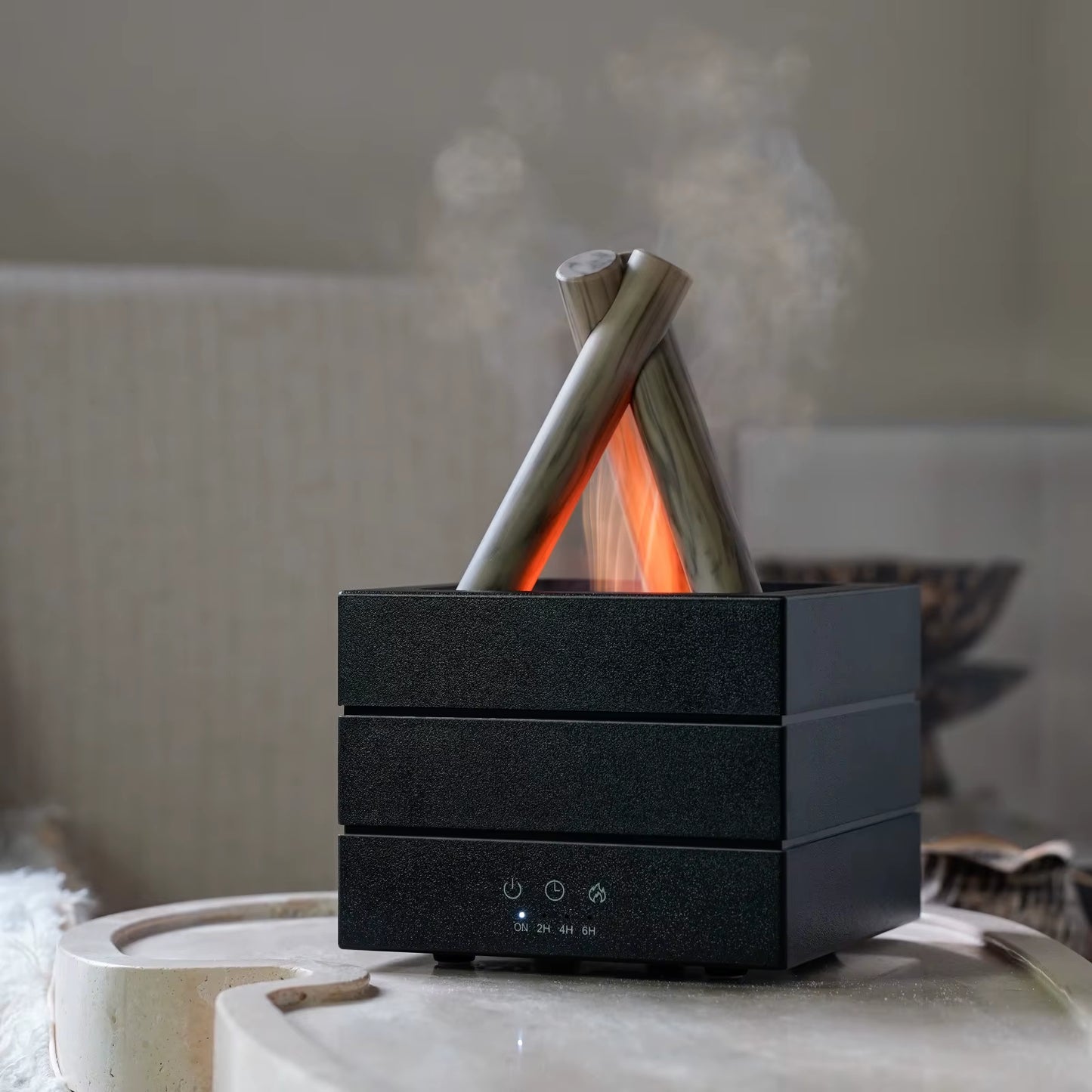 Transform Your Space with the 280Ml Flame Aroma Diffuser - USB Air Humidifier with Colorful Atmosphere Light and Remote Control