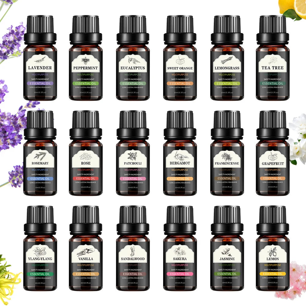 10Ml/0.3Fl.Oz Single Bottle of Plant Essential Oil Face and Body Skin Care Essential Oil Massage Essence Oil