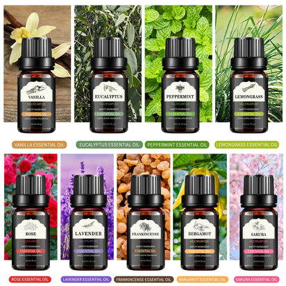 10Ml/0.3Fl.Oz Single Bottle of Plant Essential Oil Face and Body Skin Care Essential Oil Massage Essence Oil