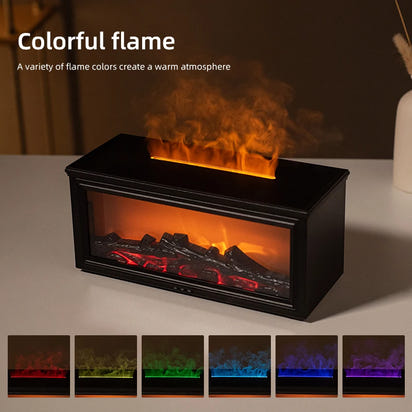 Transform Your Space with the 7-Color Mini Flame Essential Oil Diffuser - Aromatherapy Humidifier for a Relaxing Atmosphere