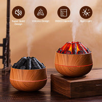 Transform Your Space with the Flame Bonfire Essential Diffuser Humidifier - 300Ml Night Light for Home, Office, or Gym