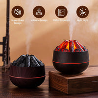 Transform Your Space with the Flame Bonfire Essential Diffuser Humidifier - 300Ml Night Light for Home, Office, or Gym