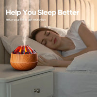Transform Your Space with the Flame Bonfire Essential Diffuser Humidifier - 300Ml Night Light for Home, Office, or Gym