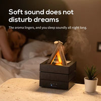 Transform Your Space with the 280Ml Flame Aroma Diffuser - USB Air Humidifier with Colorful Atmosphere Light and Remote Control